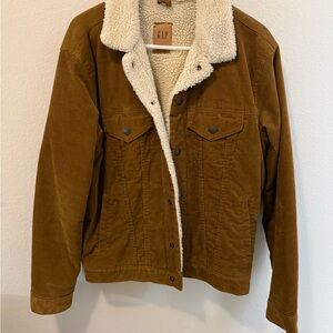 GAP Tan Corduroy Jacket with Cream Lining